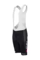 AGU Cyklistické nohavice krátke s trakmi - REPLICA VISMA | LEASE A BIKE K 2024 - čierna/biela