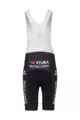 AGU Cyklistické nohavice krátke s trakmi - REPLICA VISMA | LEASE A BIKE K 2024 - čierna/biela