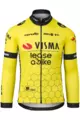 AGU Cyklistický dres s dlhým rukávom letný - REPLICA VISMA | LEASE A BIKE 2024 - žltá/čierna