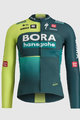 SPORTFUL Cyklistický dres s dlhým rukávom zimný - BORA 2024 - zelená/svetlo zelená