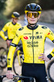 RAPIDGEAR Cyklistický dres s dlhým rukávom letný - REPLICA VISMA 2025 - žltá