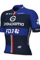ALÉ Cyklistický dres s krátkym rukávom - GROUPAMA FDJ 2025 - modrá