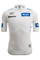 SANTINI Cyklistický dres s krátkym rukávom - TOUR DE FRANCE - WHITE JERSEY - biela