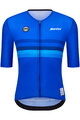 SANTINI Cyklistický dres s krátkym rukávom - UCI WORLD CHAMPION ITALY - modrá
