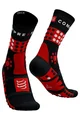 COMPRESSPORT Cyklistické ponožky klasické - TREKKING - čierna/červená