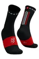 COMPRESSPORT Cyklistické ponožky klasické - ULTRA TRAIL V2.0  - čierna/červená
