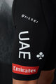 PISSEI Cyklistické nohavice krátke s trakmi - UAE TEAM EMIRATES XRG 2025 - biela/čierna
