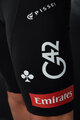 PISSEI Cyklistické nohavice krátke s trakmi - UAE TEAM EMIRATES XRG 2025 - biela/čierna