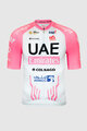 PISSEI Cyklistický dres s krátkym rukávom - UAE TEAM EMIRATES REPLICA GIRO D'ITALIA 2024 - biela/ružová