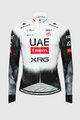 PISSEI Cyklistický dres s dlhým rukávom zimný - UAE TEAM EMIRATES - XRG 2025 REPLICA - biela/čierna