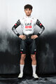 PISSEI Cyklistický dres s dlhým rukávom zimný - UAE TEAM EMIRATES - XRG 2025 REPLICA - biela/čierna