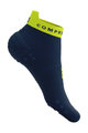 COMPRESSPORT Cyklistické ponožky členkové - PRO RACING V4.0 RUN LOW - modrá/žltá