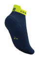 COMPRESSPORT Cyklistické ponožky členkové - PRO RACING V4.0 RUN LOW - modrá/žltá