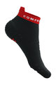 COMPRESSPORT Cyklistické ponožky členkové - PRO RACING V4.0 RUN LOW - čierna/červená