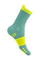 COMPRESSPORT Cyklistické ponožky klasické - PRO RACING V4.0 TRAIL - svetlo zelená/žltá