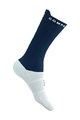 COMPRESSPORT Cyklistické ponožky klasické - PRO RACING V4.0 BIKE - biela/modrá