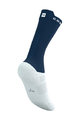 COMPRESSPORT Cyklistické ponožky klasické - PRO RACING V4.0 BIKE - biela/modrá