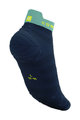 COMPRESSPORT Cyklistické ponožky členkové - PRO RACING V4.0 ULTRALIGHT RUN LOW - modrá/svetlo zelená