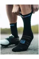 COMPRESSPORT Cyklistické ponožky klasické - PRO RACING SOCKS V4.0 ULTRALIGHT BIKE - čierna/biela