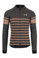 AGU Cyklistický dres s dlhým rukávom zimný - SIX6 MERINO WINTER - čierna/hnedá