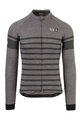 AGU Cyklistický dres s dlhým rukávom zimný - SIX6 MERINO WINTER - šedá/čierna