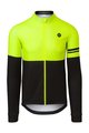 AGU Cyklistický dres s dlhým rukávom zimný - DUO WINTER - čierna/žltá