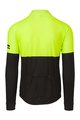 AGU Cyklistický dres s dlhým rukávom zimný - DUO WINTER - čierna/žltá
