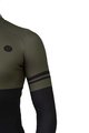 AGU Cyklistický dres s dlhým rukávom zimný - DUO WINTER - čierna/zelená
