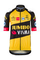 AGU Cyklistický dres s krátkym rukávom - JUMBO-VISMA '21 KIDS - žltá/čierna