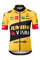 AGU Cyklistický dres s krátkym rukávom - JUMBO-VISMA 22 KIDS - žltá/čierna