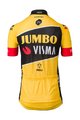 AGU Cyklistický dres s krátkym rukávom - JUMBO-VISMA 22 KIDS - žltá/čierna