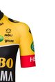 AGU Cyklistický dres s krátkym rukávom - JUMBO-VISMA 22 KIDS - žltá/čierna