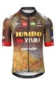 AGU Cyklistický dres s krátkym rukávom - JUMBO-VISMA 2022 - hnedá/modrá/žltá/čierna/červená