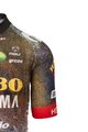 AGU Cyklistický dres s krátkym rukávom - JUMBO-VISMA 2022 - hnedá/modrá/žltá/čierna/červená