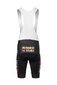 AGU Cyklistické nohavice krátke s trakmi - JUMBO-VISMA 2023 - čierna/žltá
