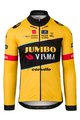 AGU Cyklistický dres s dlhým rukávom letný - JUMBO-VISMA 2023 - žltá/čierna