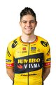 AGU Cyklistický dres s krátkym rukávom - JUMBO-VISMA 2023 WOUT VAN AERT - čierna/žltá