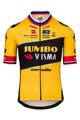 AGU Cyklistický dres s krátkym rukávom - JUMBO-VISMA 2023 PRIMOZ ROGLIC - čierna/žltá
