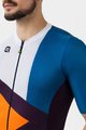 ALÉ Cyklistický dres s krátkym rukávom - NEXT - oranžová/modrá/čierna/biela