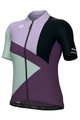 ALÉ Cyklistický dres s krátkym rukávom - NEXT PRAGMA LADY - zelená/bordová/fialová