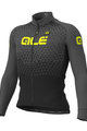 ALÉ Cyklistický dres s dlhým rukávom zimný - SUMMIT WINTER - čierna/šedá