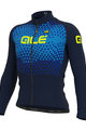 ALÉ Cyklistický dres s dlhým rukávom zimný - SUMMIT WINTER - svetlo modrá/modrá