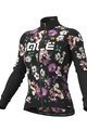 ALÉ Cyklistický dres s dlhým rukávom zimný - FIORI LADY WINTER - čierna
