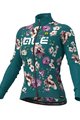 ALÉ Cyklistický dres s dlhým rukávom zimný - FIORI LADY WINTER - zelená