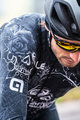 ALÉ Cyklistický dres s dlhým rukávom zimný - SKULL WINTER - čierna/biela