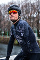 ALÉ Cyklistický dres s dlhým rukávom zimný - SKULL WINTER - čierna/biela