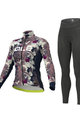 ALÉ Cyklistický zimný dres a nohavice - AMAZZONIA LADY WNT - modrá/čierna/fialová