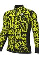 ALÉ Cyklistický dres s dlhým rukávom zimný - SOLID RIDE - žltá/čierna
