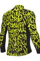 ALÉ Cyklistický dres s dlhým rukávom zimný - SOLID RIDE - žltá/čierna