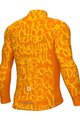 ALÉ Cyklistický dres s dlhým rukávom zimný - SOLID RIDE - žltá/oranžová